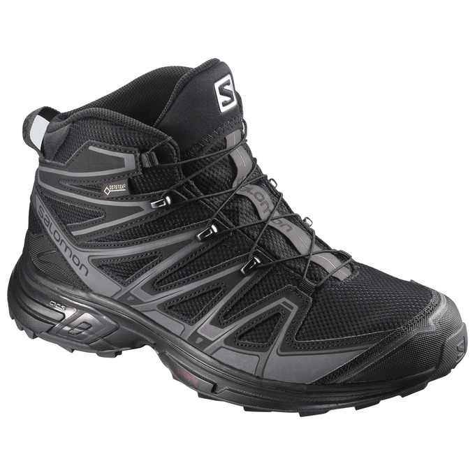 Buty Trekkingowe Męskie Salomon X-CHASE MID GTX® - Czarne - Polska (384-KPWDTL)